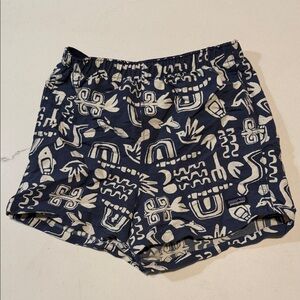 Patagonia Kids Blue and White Patterned Athletic Shorts